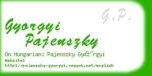 gyorgyi pajenszky business card